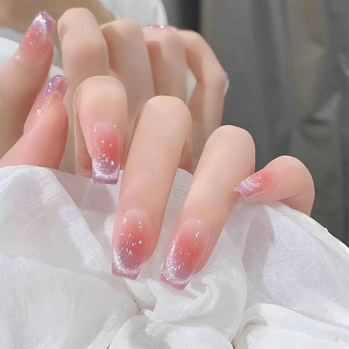 Removable Cat Eye False Nails With Various Shapes For Nail Art