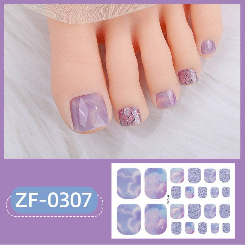 Nail Stickers With Pearl Glitter For Toes