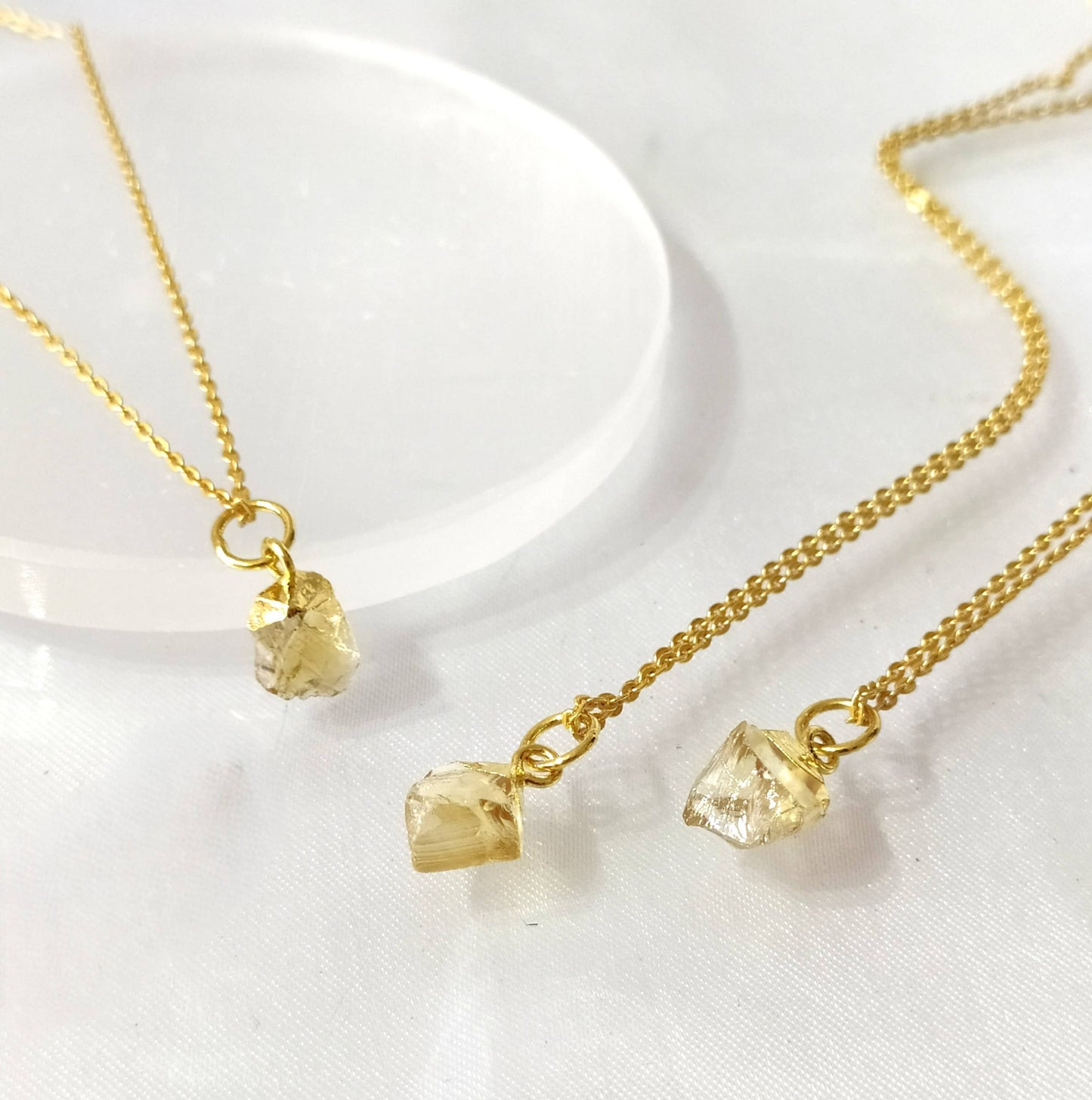 Raw Crystal Necklace |Natural Citrine |Raw Gemstone Necklace