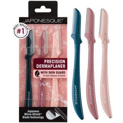 JAPONESQUE Precision Dermaplaner Facial Brush Razors 3ct - New