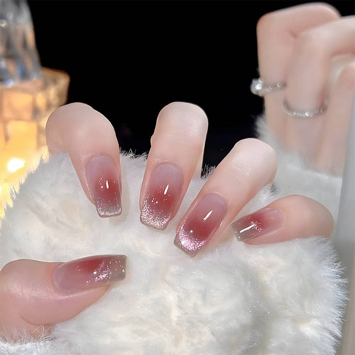 Removable Cat Eye False Nails With Various Shapes For Nail Art