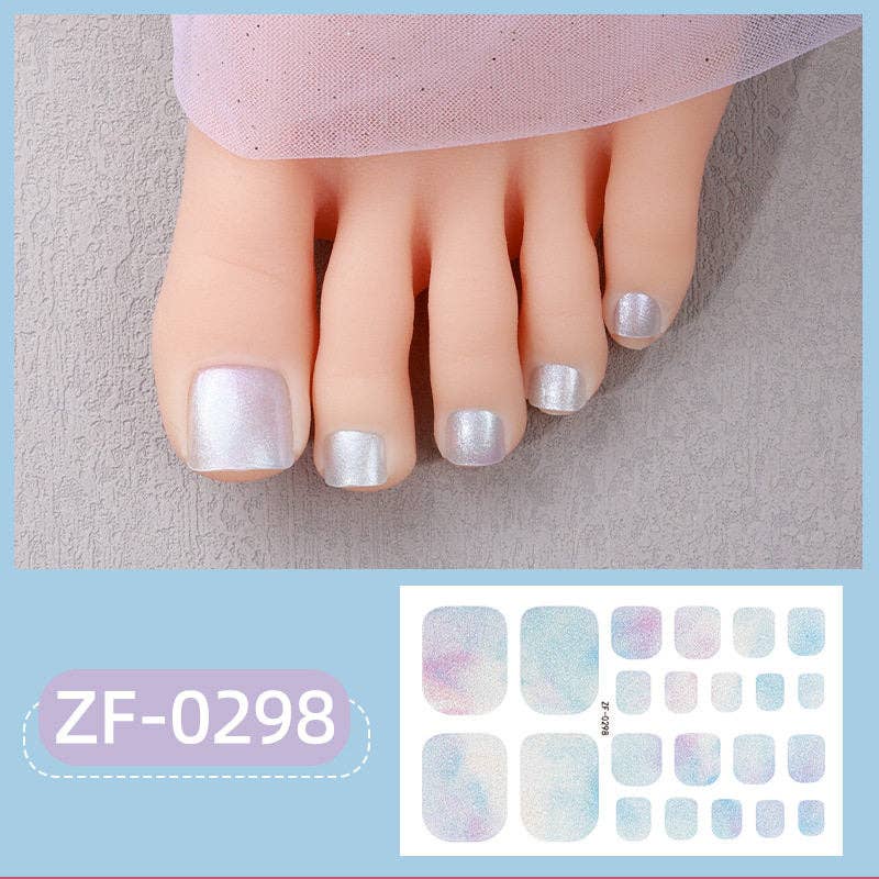 Nail Stickers With Pearl Glitter For Toes