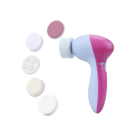 Facial Cleansing Brush - Facial Scrubber for Skin Cleansing, Exfoliating, and Massaging (Pink)
