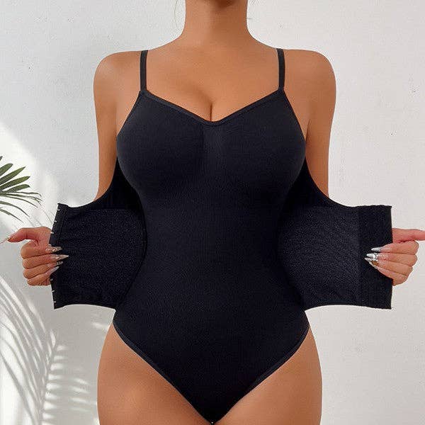 Enhanced Shaping Bodysuit with Double Layer and Adjustable Closure