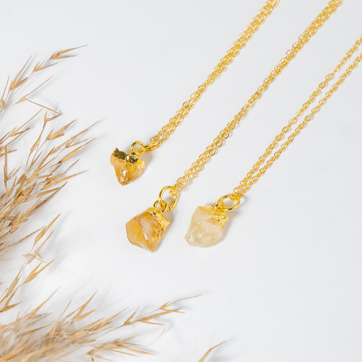 Raw Crystal Necklace |Natural Citrine |Raw Gemstone Necklace