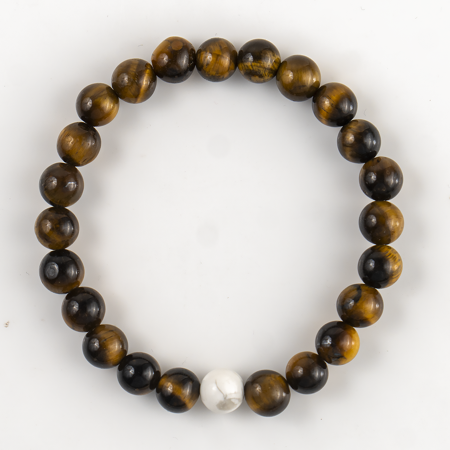 Tiger Eye & Howlite Crystals Couple Bracelets