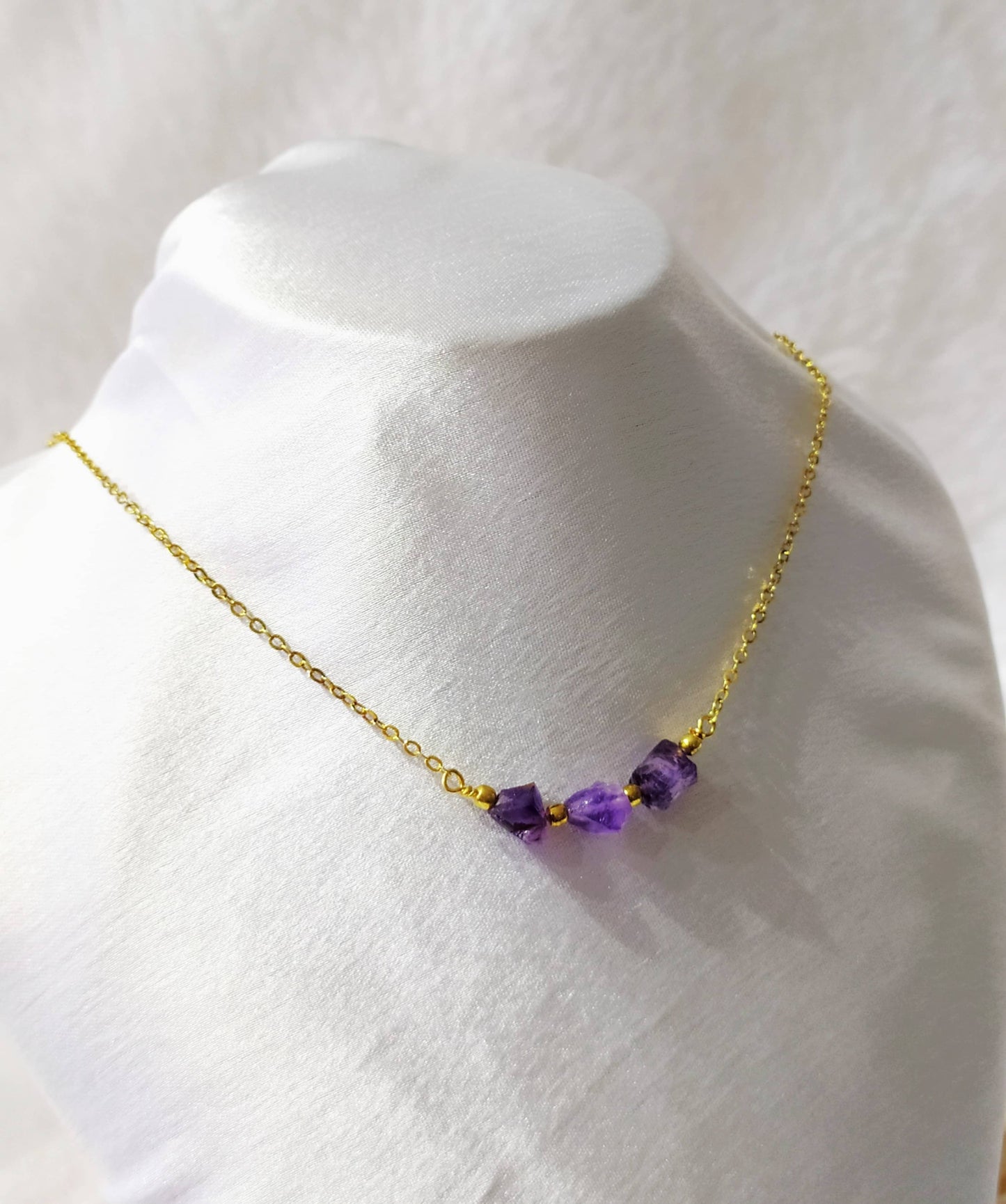 Raw Crystal Necklace| Amethyst Stone | Raw Amethyst Necklace