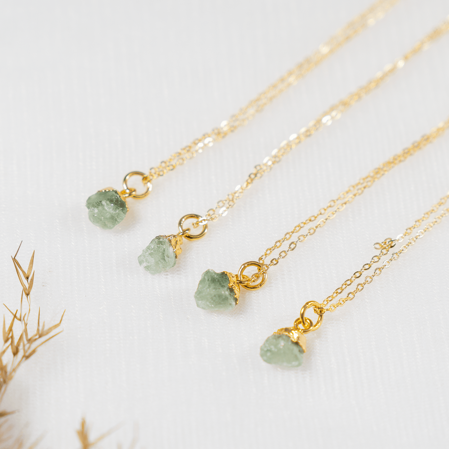Raw Crystal Necklace|Green Aventurine| Raw Gemstone Necklace