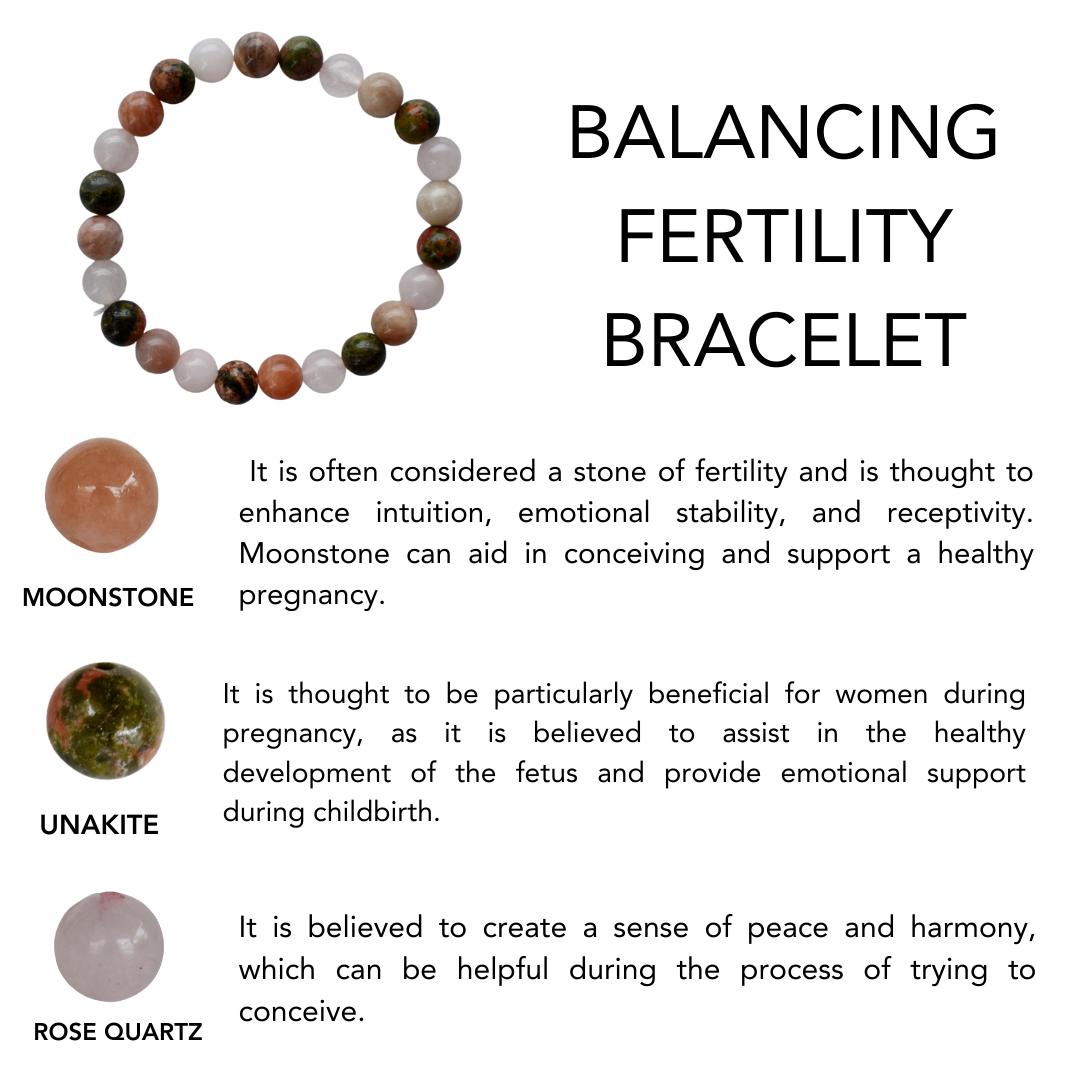 Healing Bracelets | FERTILITY | Gemstones Crystal Bracelets