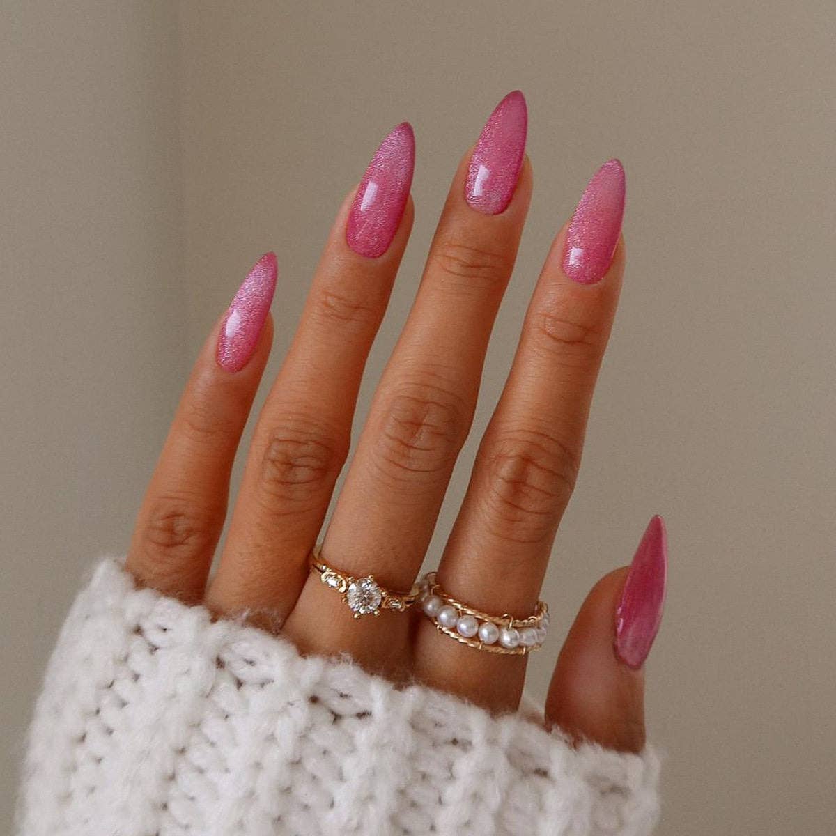 Removable Cat Eye False Nails With Various Shapes For Nail Art