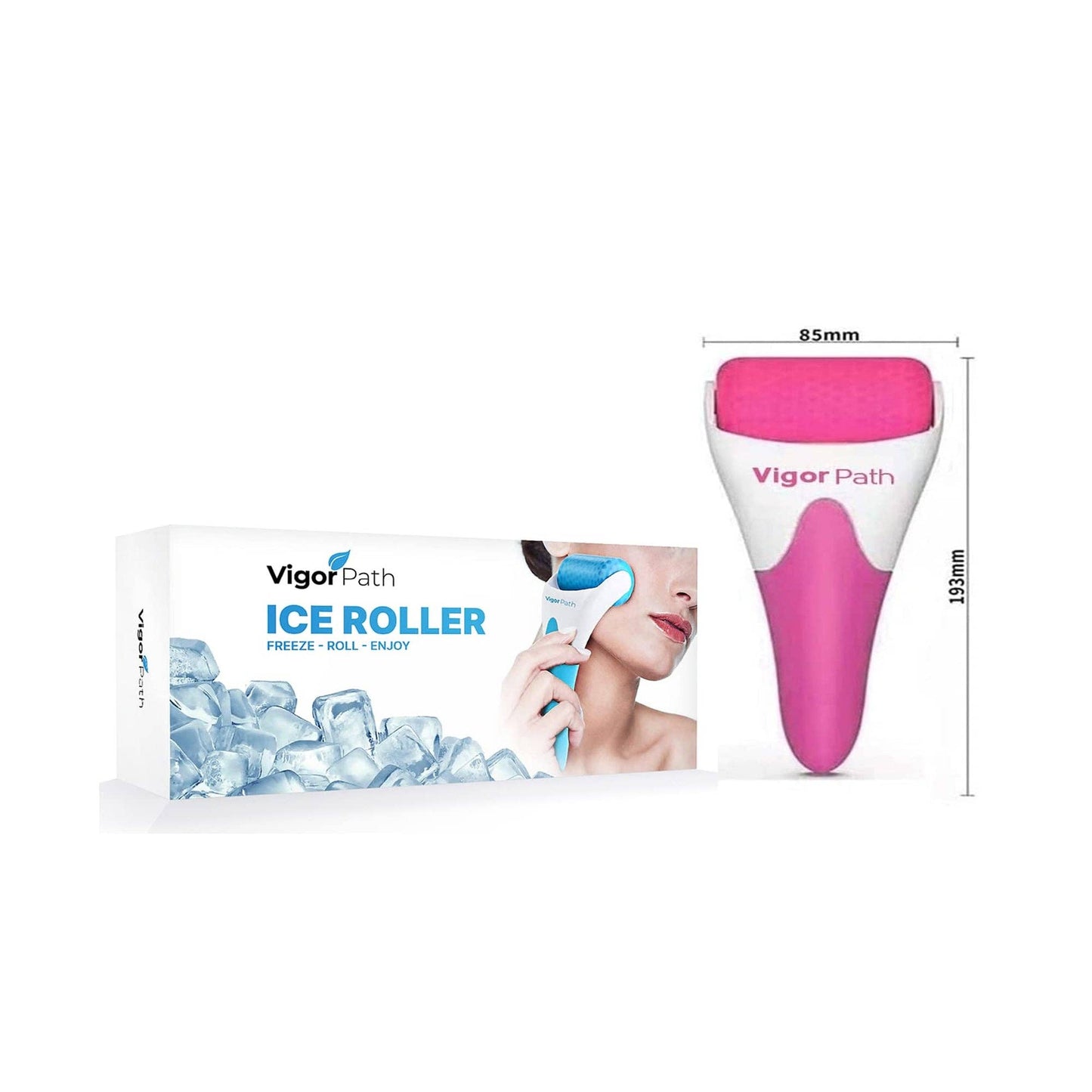 Ice Roller for Face, Eyes & Skin Care (Pink)