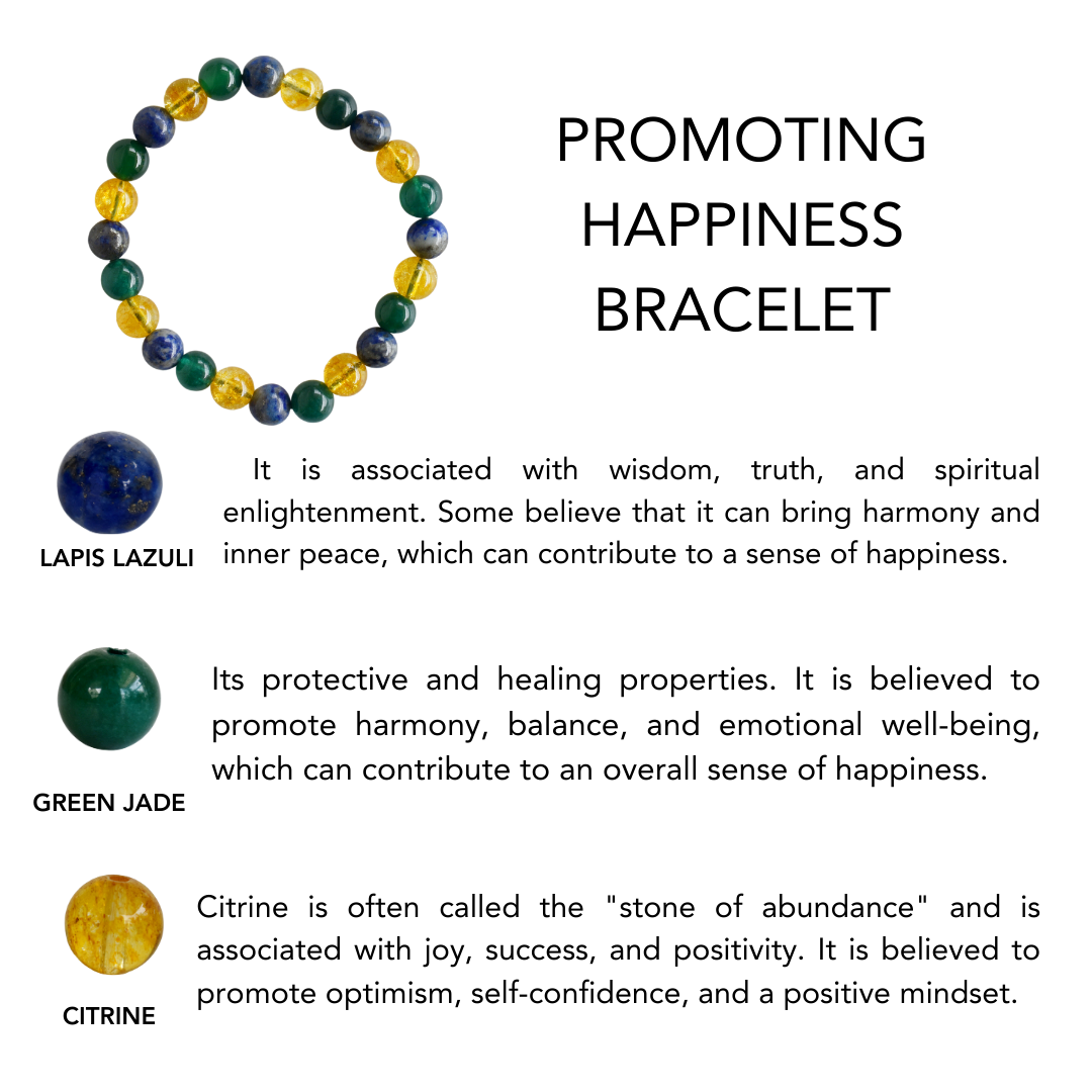Healing Bracelets | HAPPINESS | Gemstones Crystal Bracelets