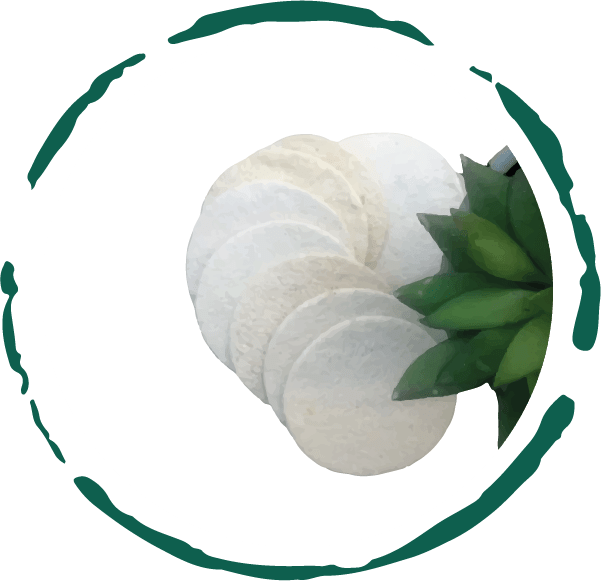 Natural Loofah Sponge Pads 5-pcs