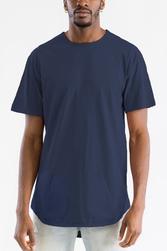 Extended Scallop Round Neck Tshirt