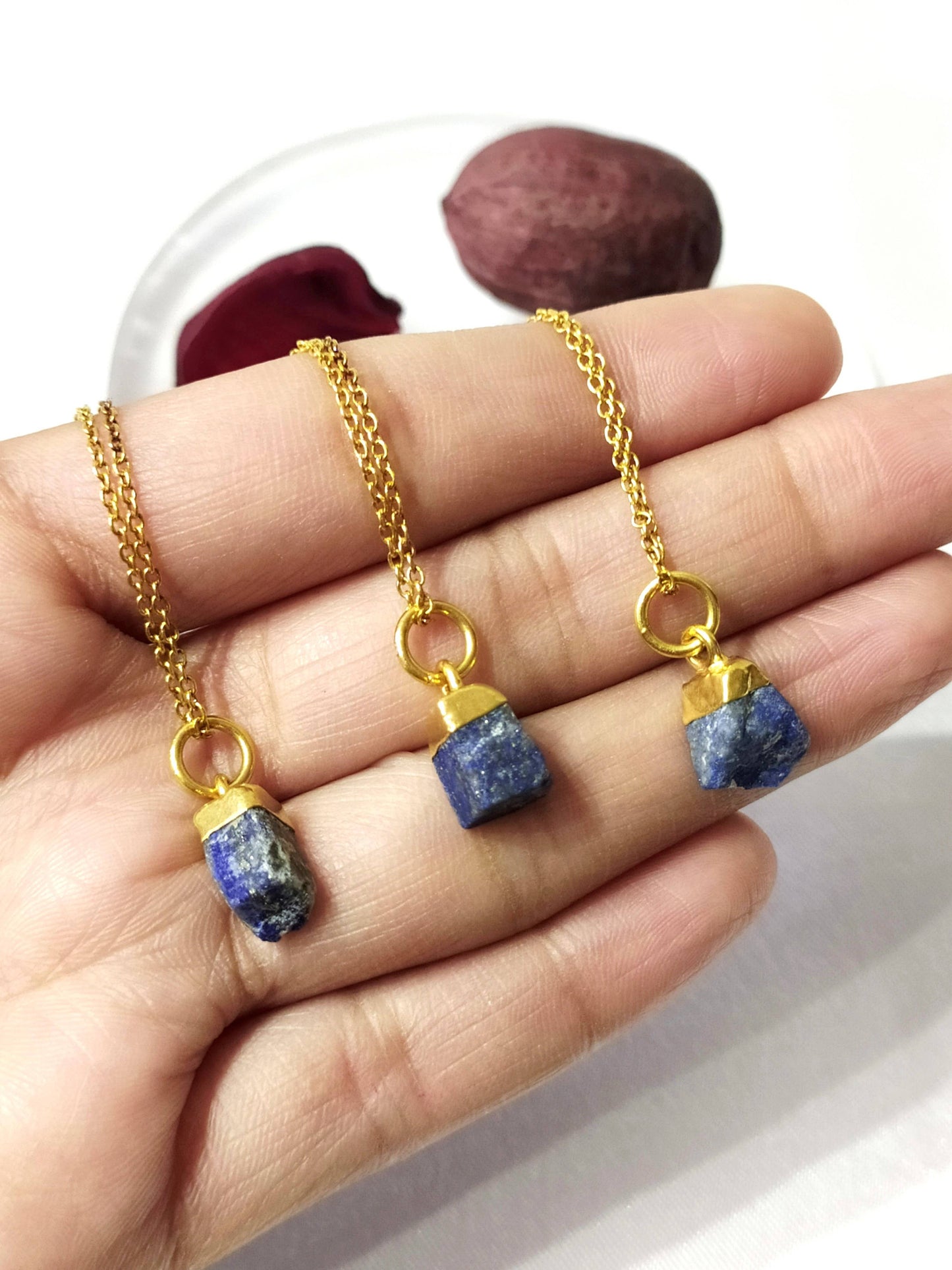 Raw Crystal Necklace | Lapis Lazuli | Raw Gemstone Necklace