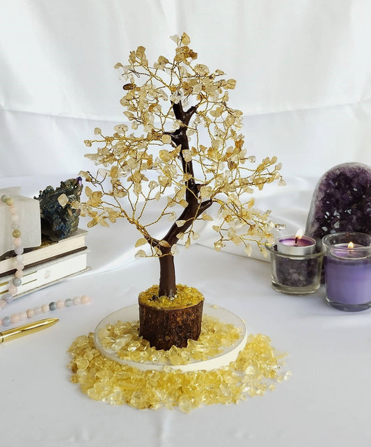 300 Chips Citrine Tree | Feng Shui Tree | Crystal Decor