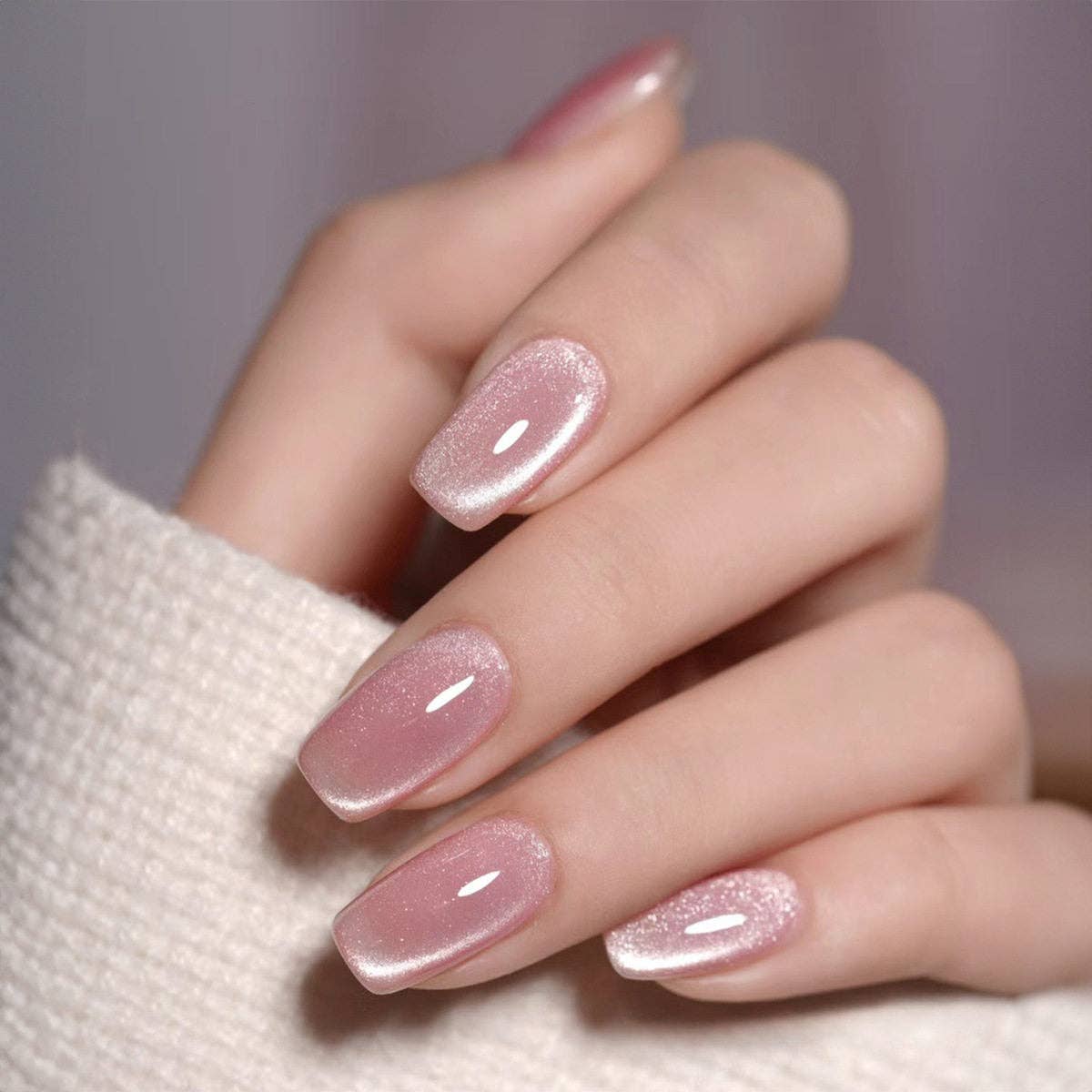 Removable Cat Eye False Nails With Various Shapes For Nail Art