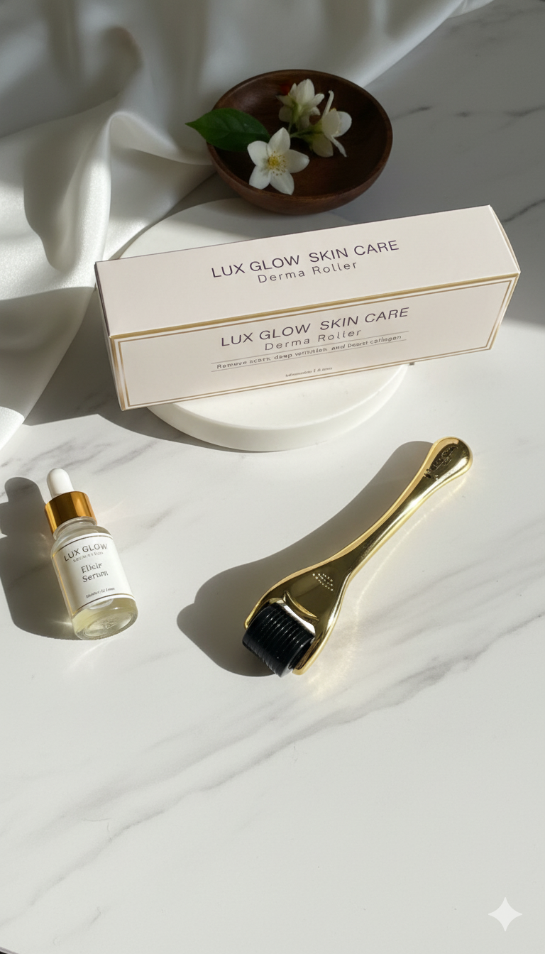 Gold Derma Roller Microneedling Tool