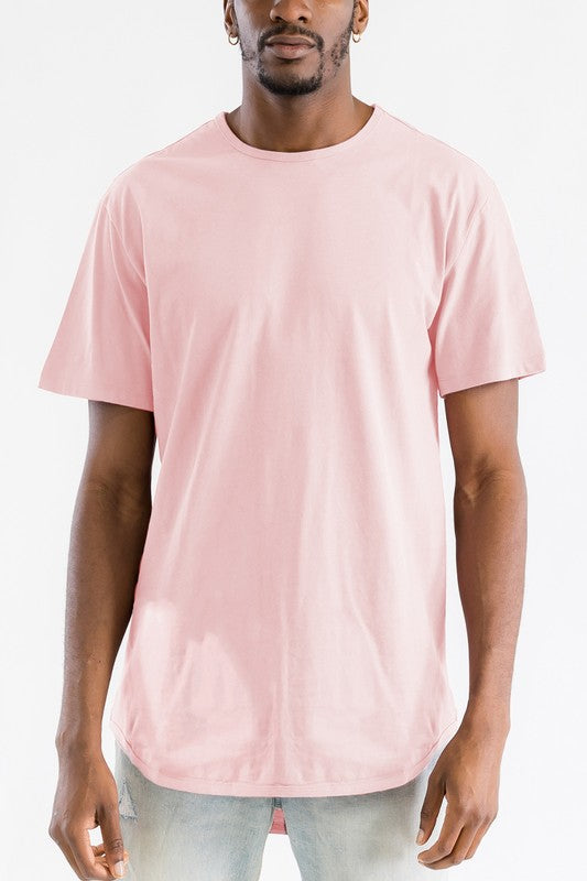 Extended Scallop Round Neck Tshirt