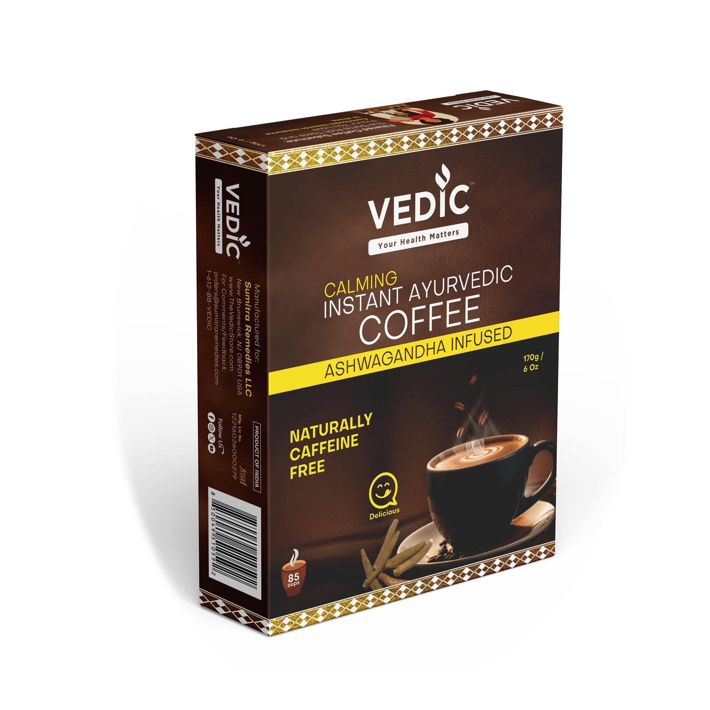 Vedic Coffee, Calming Instant Ayurvedic Coffee, Ashwagandha