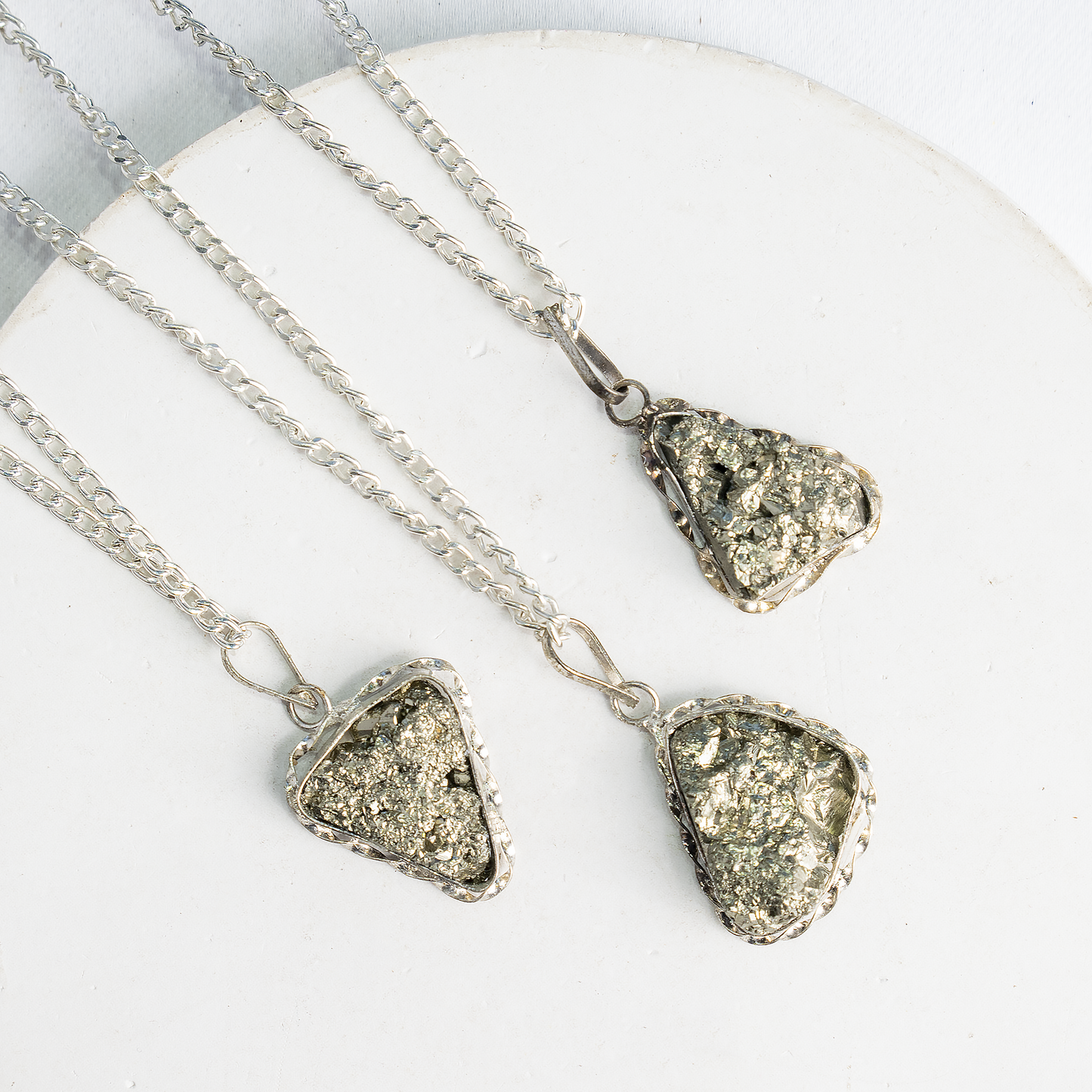Combo Set| Raw Pyrite Ring & Pendant | Gemstone Jewelry