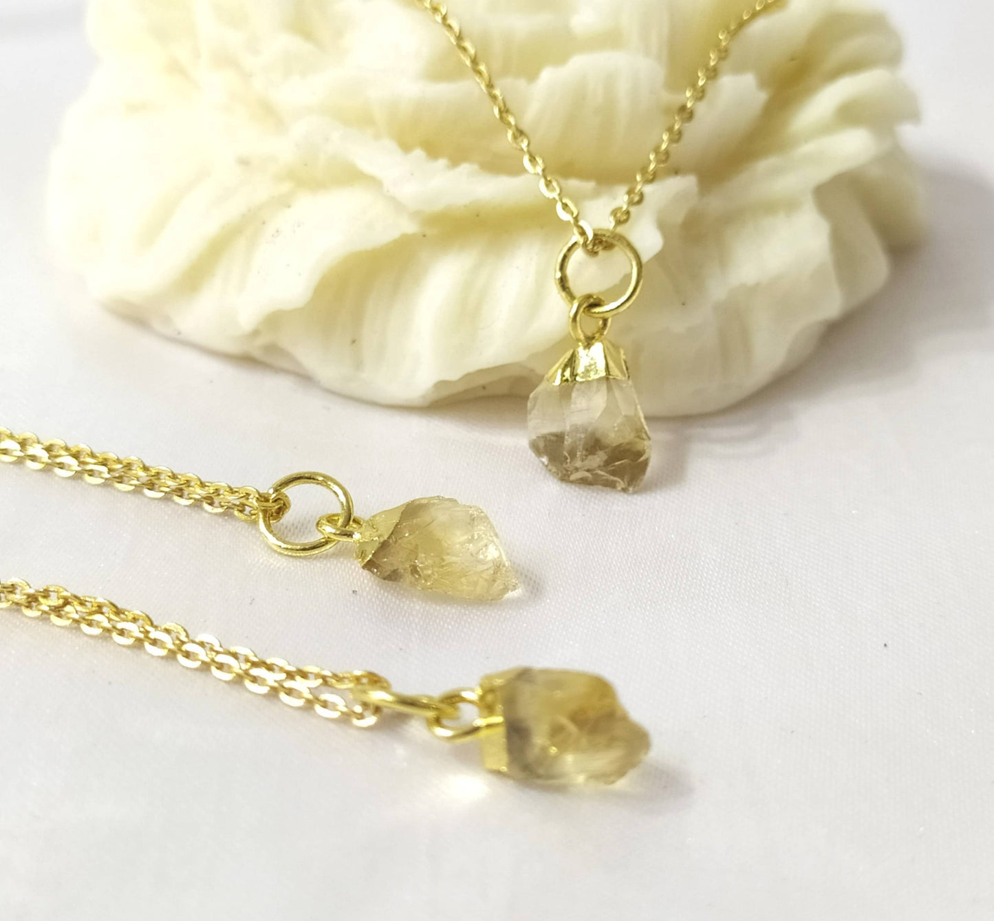 Raw Crystal Necklace |Natural Citrine |Raw Gemstone Necklace