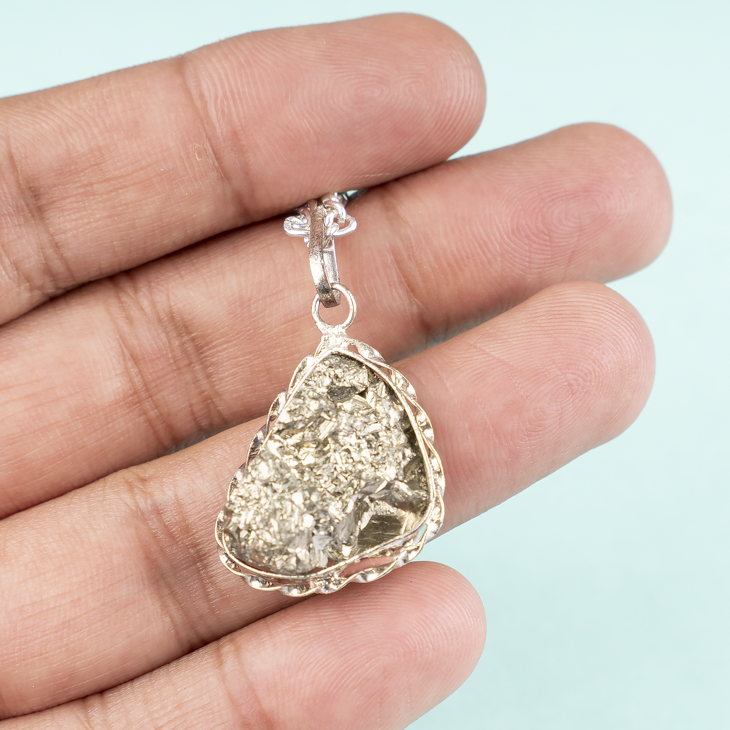 Combo Set| Raw Pyrite Ring & Pendant | Gemstone Jewelry