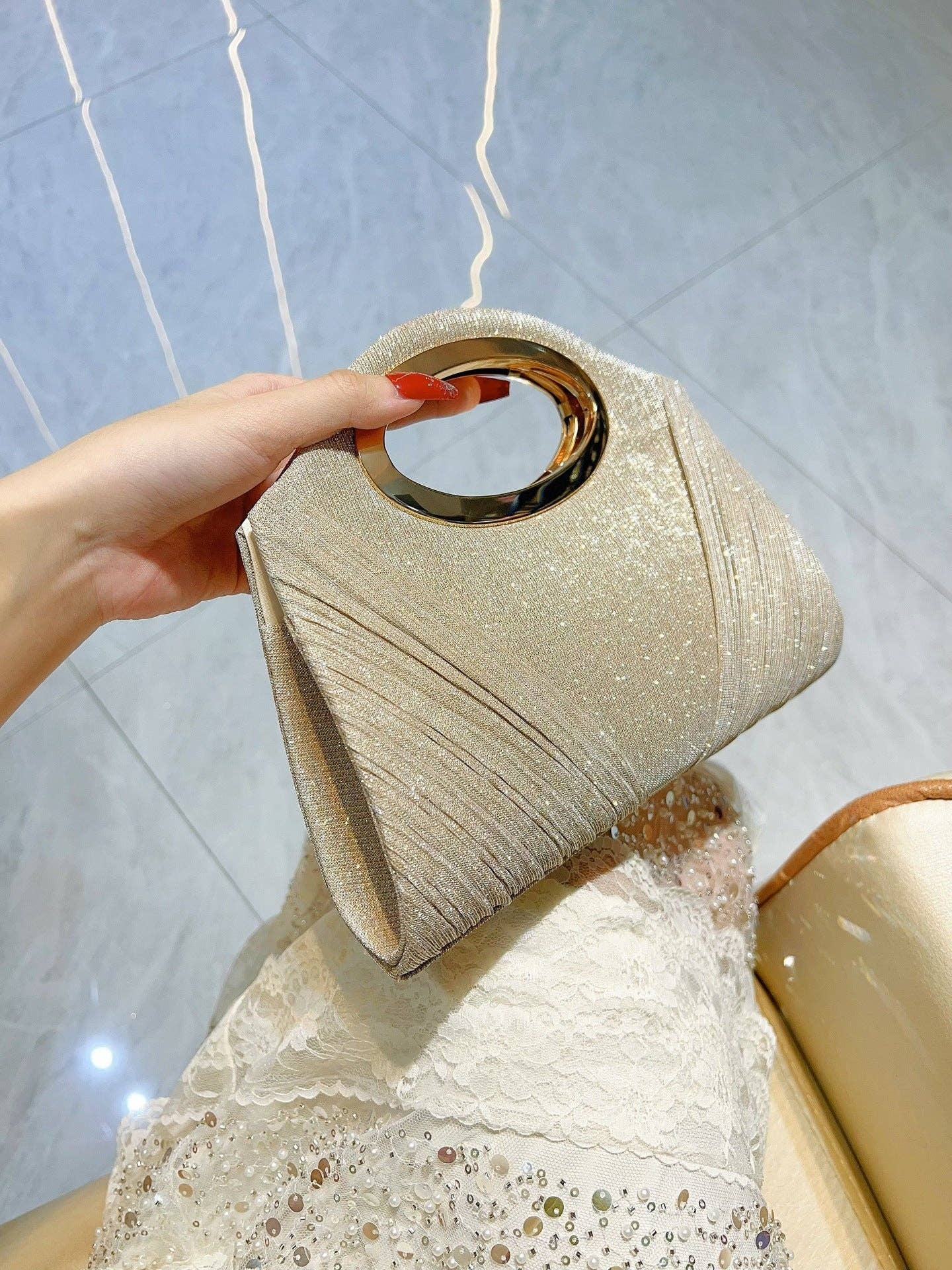 Evening Clutch Bag Women's Chic Portable Handbag