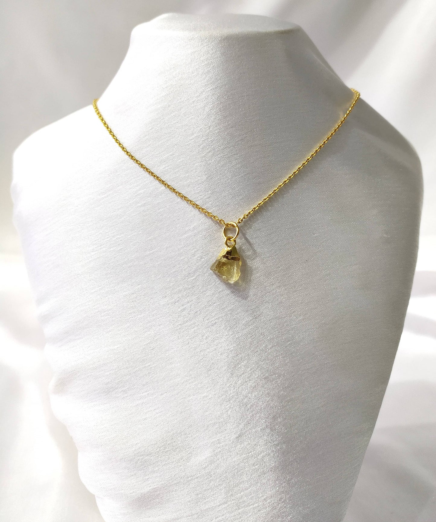Raw Crystal Necklace |Natural Citrine |Raw Gemstone Necklace