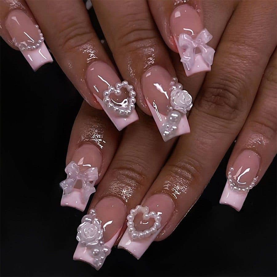 Almond Pure Color Electroplated Nail Art Press On Nails