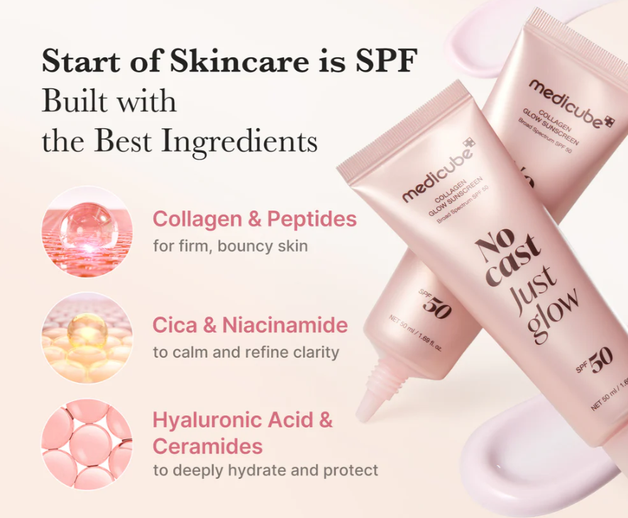 MEDICUBE No Cast Just Glow Collagen Sunscreen SPF 50