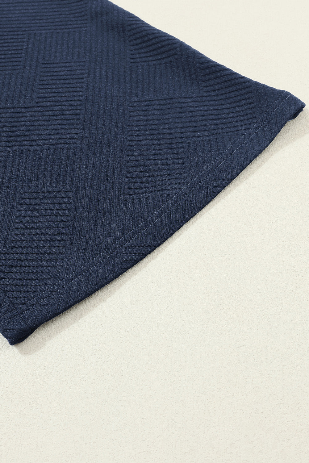 Gray Textured Loose Fit T Shirt and Drawstring Pants Set