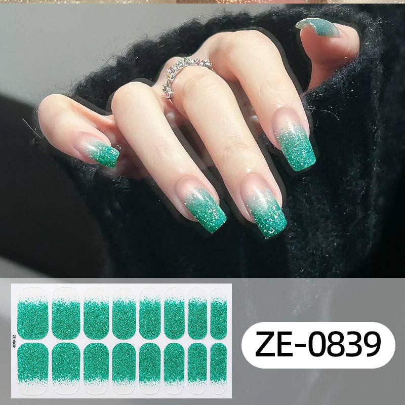 Gradient Glitter Nail Stickers