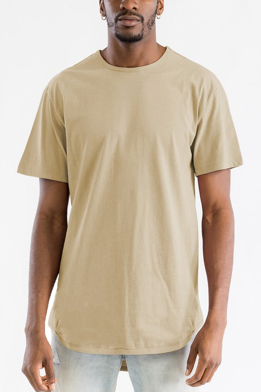 Extended Scallop Round Neck Tshirt