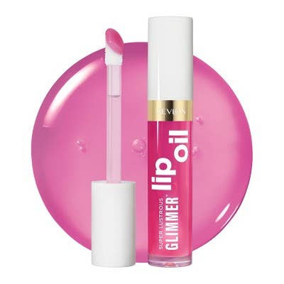 Revlon Super Lustrous Glimmer Lip Oil Moisturizing 004 Gone Rose 0.13 fl oz - New