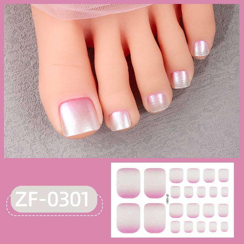 Nail Stickers With Pearl Glitter For Toes