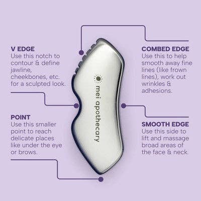 Mei Apothecary Stainless Steel Lifting Gua Sha Tool - New