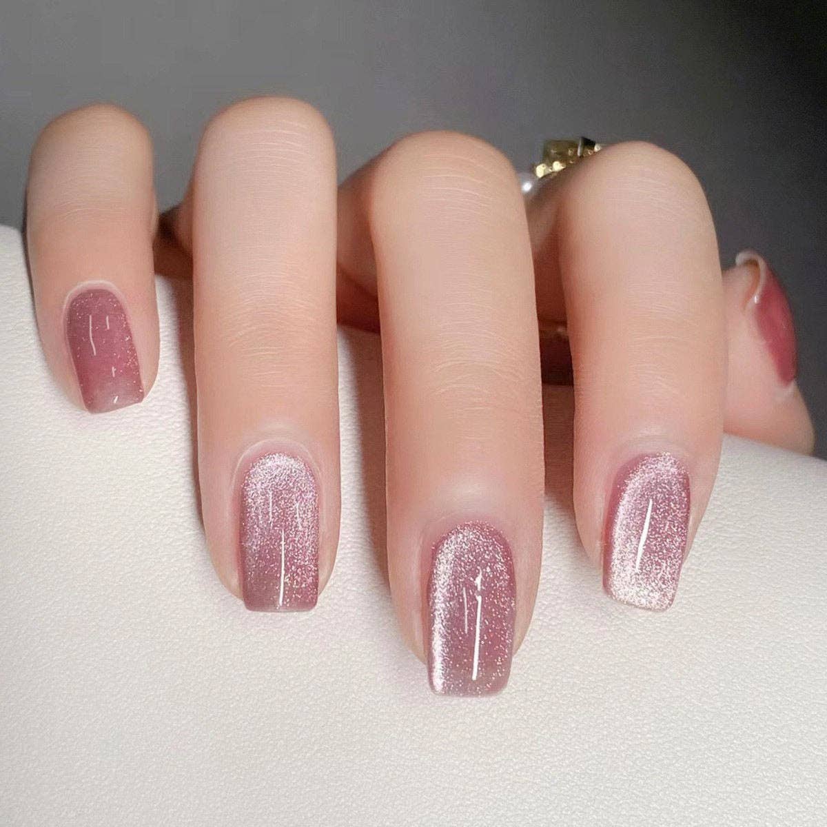 Removable Cat Eye False Nails With Various Shapes For Nail Art