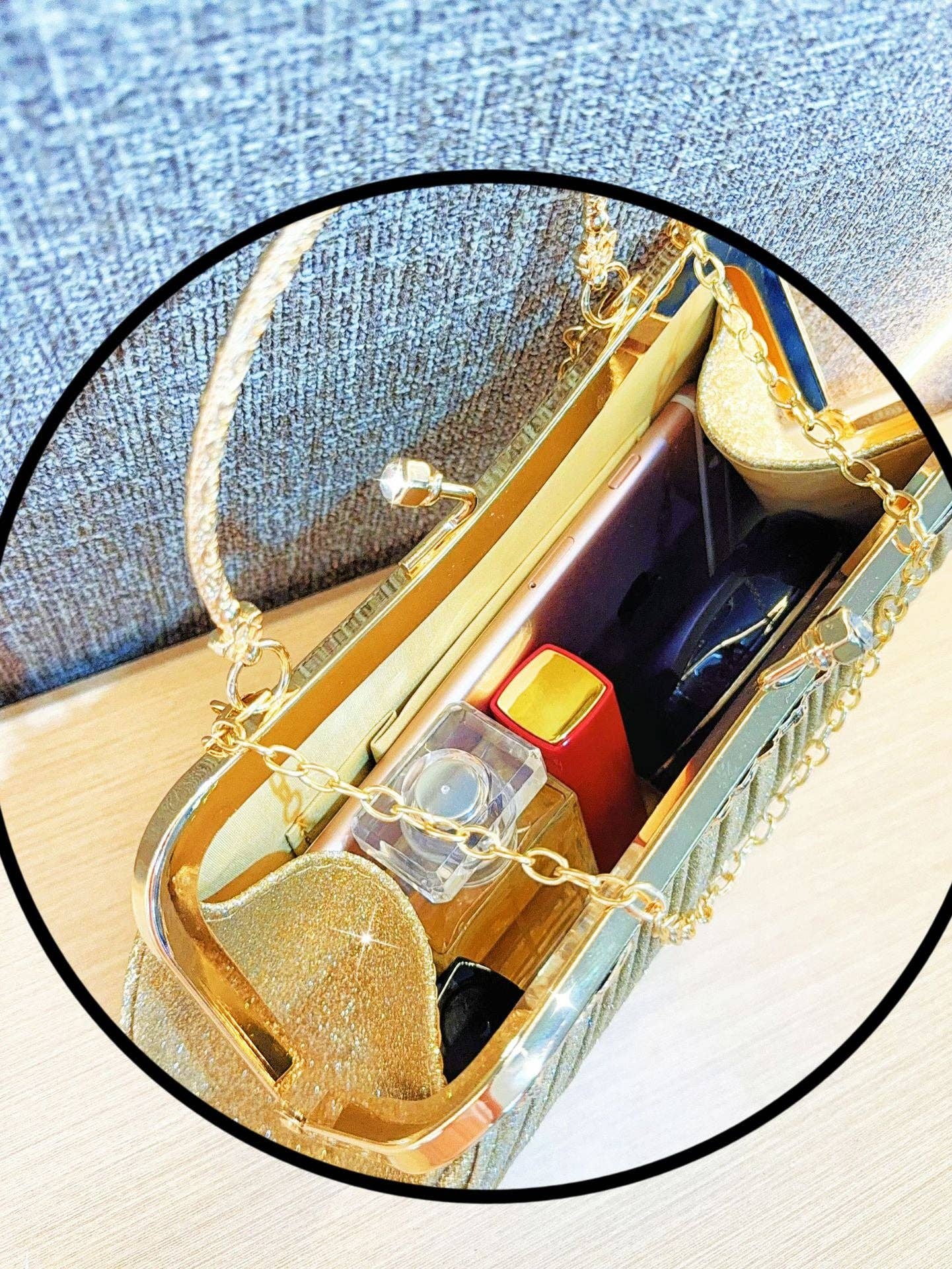 New Rhinestone Clutch Bag With Tassel - Evening Handbag