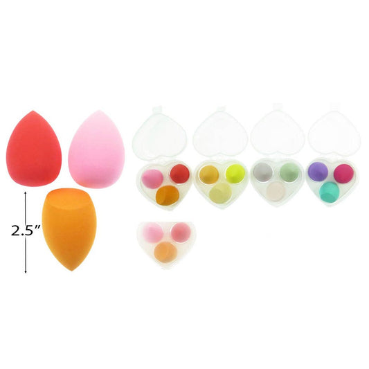 3 pcs Blending Sponge Set In a Heart Case