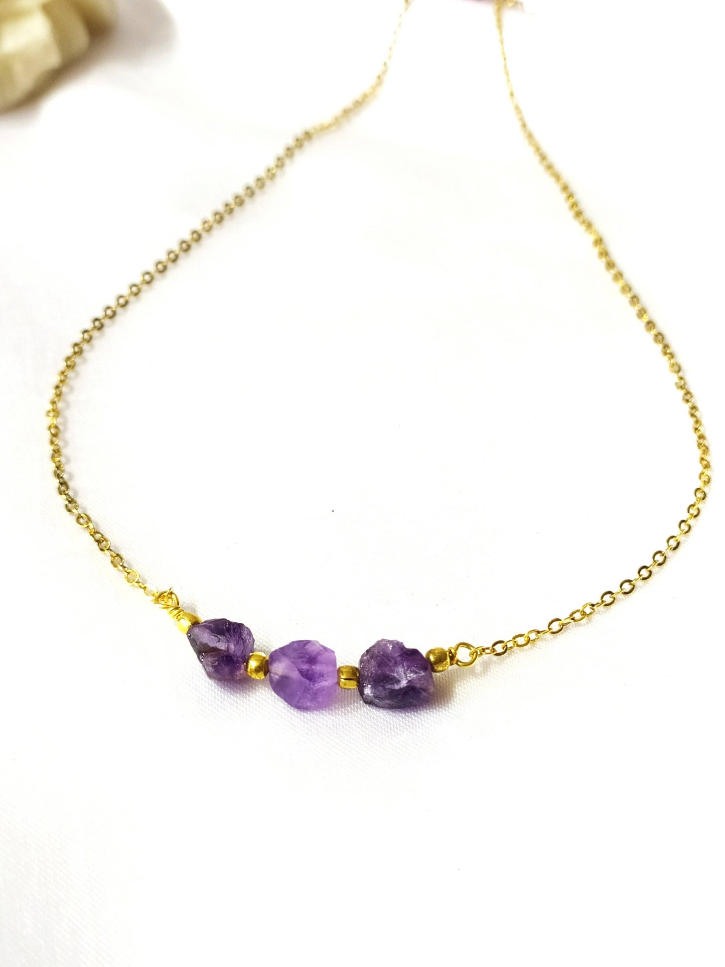 Raw Crystal Necklace| Amethyst Stone | Raw Amethyst Necklace