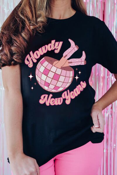 HOWDY NEW YEARS Round Neck T-Shirt