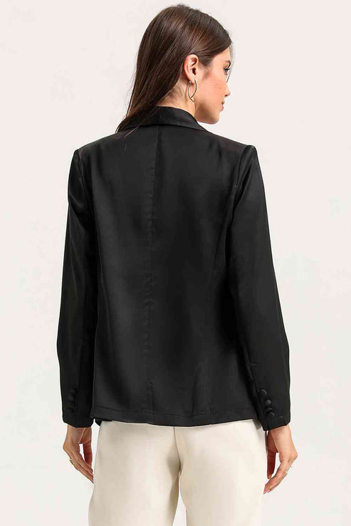 Solid Shawl Collar Blazer