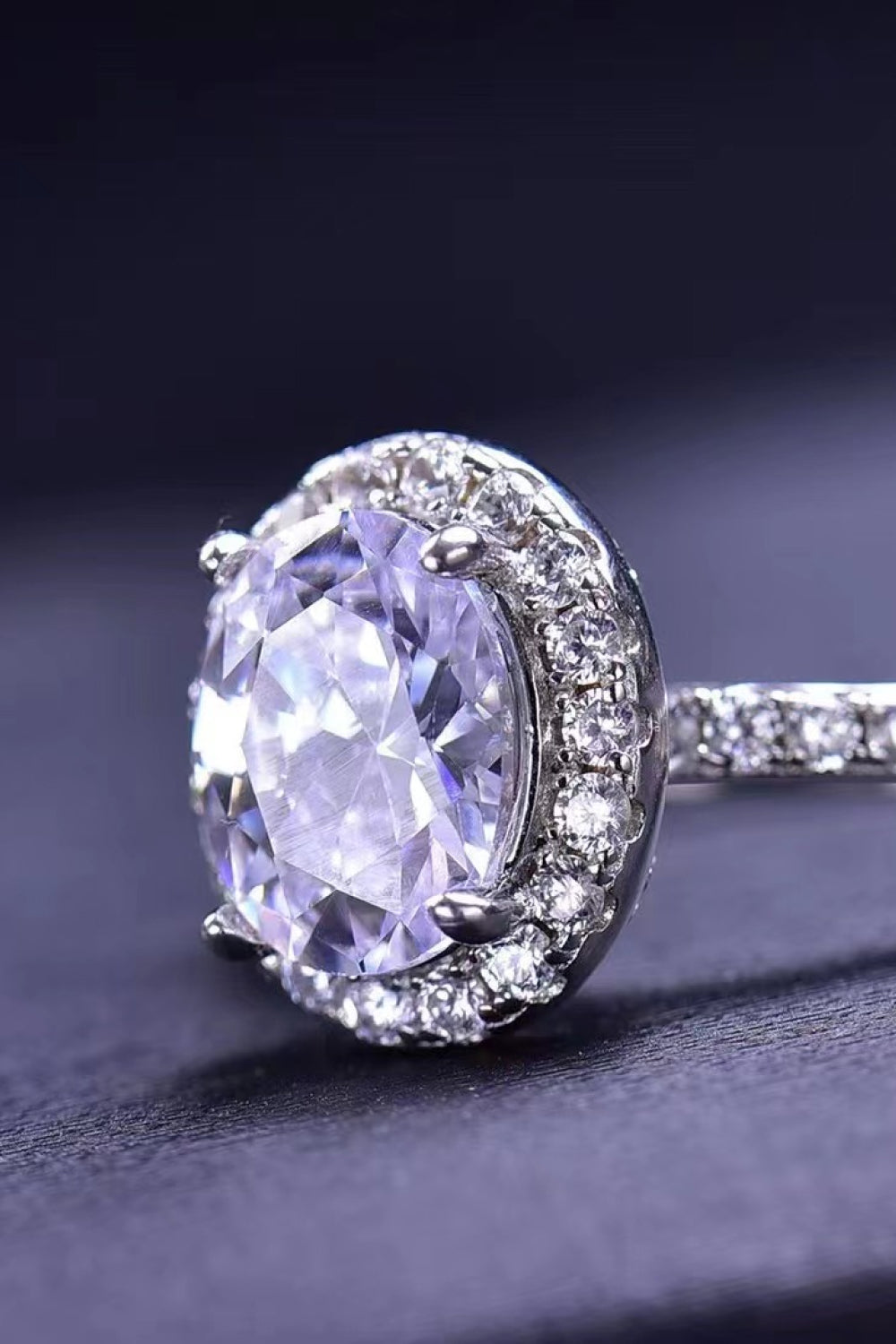 2 Carat Moissanite 18k Platinum-Plated Ring - GlamZation