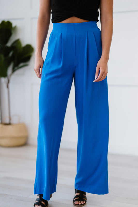 Glam Headin' to New York Pleated High-Waist Pants