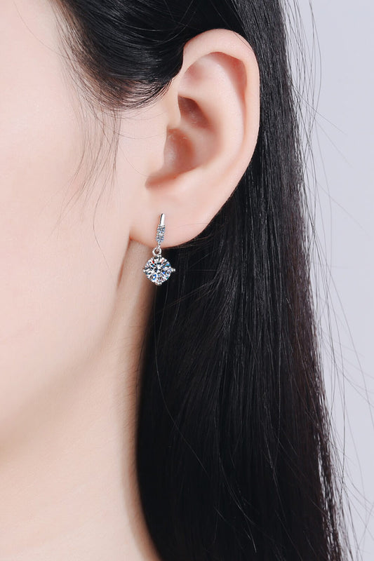 1 Carat Moissanite Drop Earrings - GlamZation