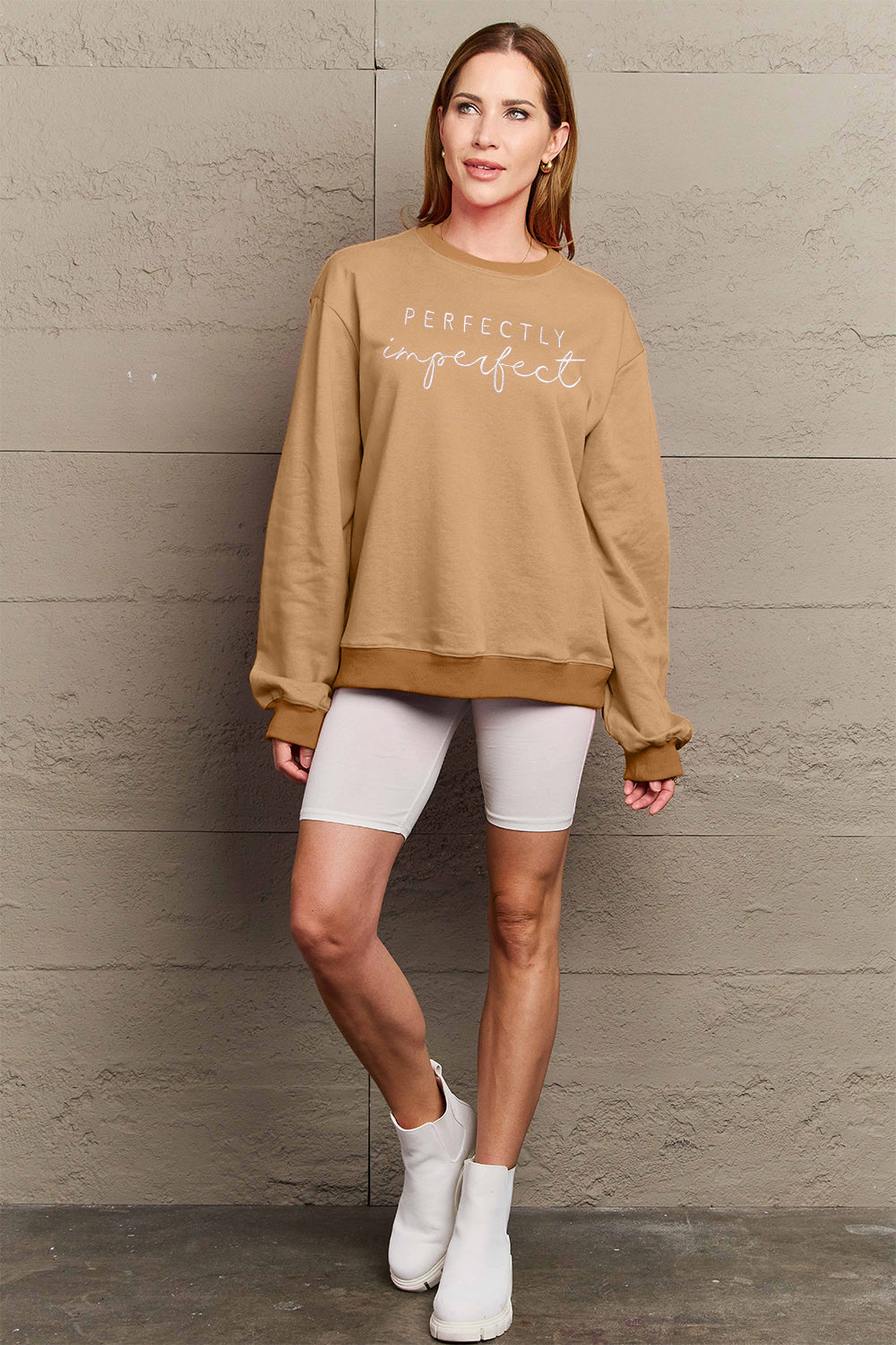 Simply Love Full Size Graphic Round Neck Sweatshirt