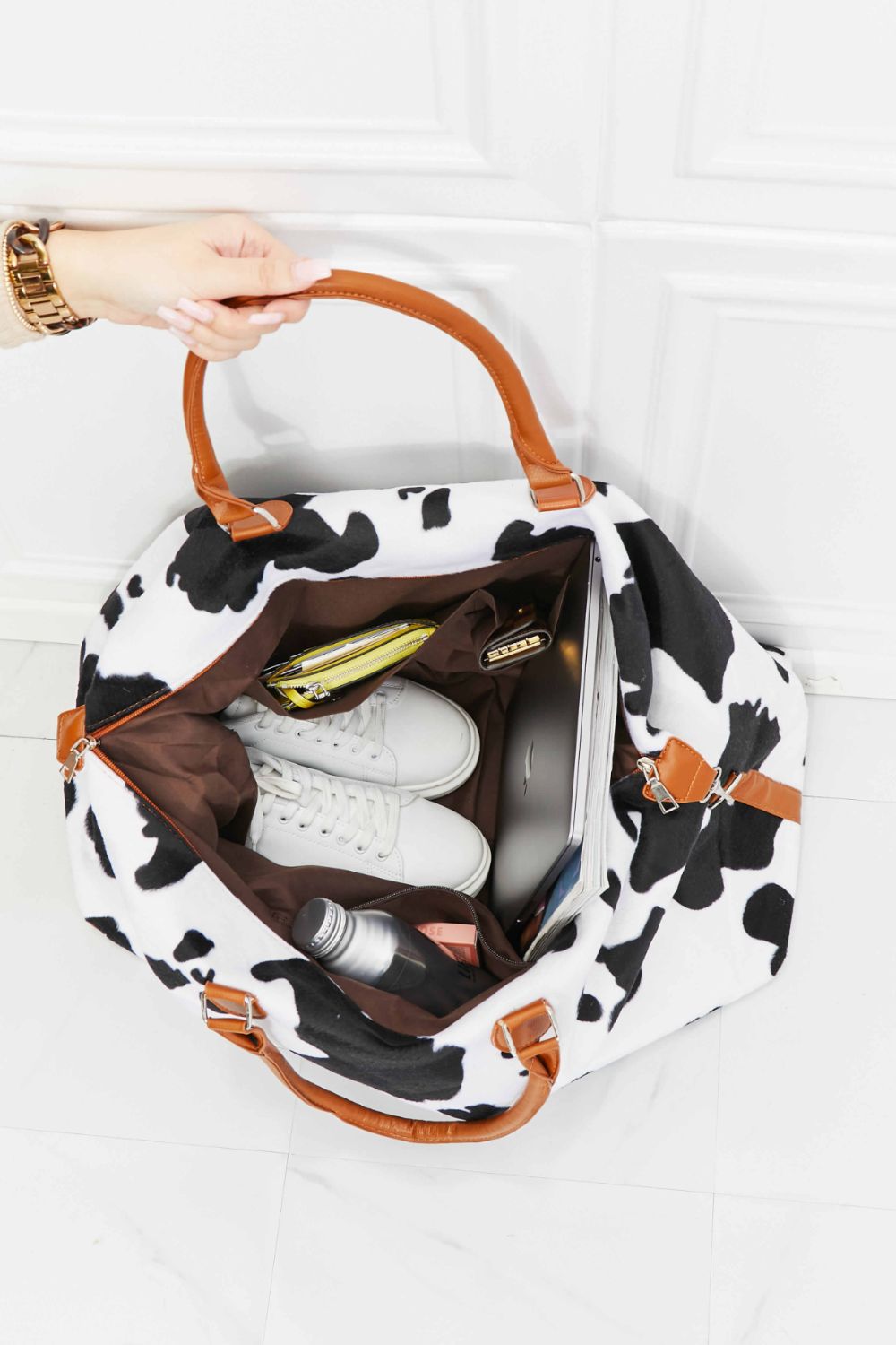 Animal Print Plush Weekender Bag - GlamZation