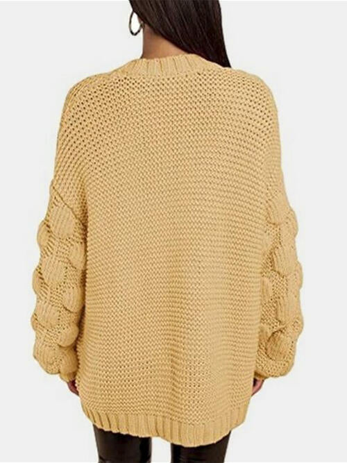 Open Front Long Sleeve Cardigan