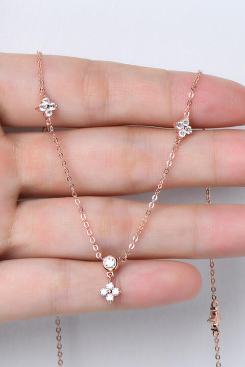 Moissanite 925 Sterling Silver Necklace mi